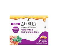 Zarbee’s Garganta & Extra Inmunidad, Refuerza el sistema inmune y suaviza la garganta, 24 Pastillas para chupar con miel, aceite esencial de menta, zinc y vitamina C