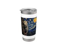 Zarigüeya de la zarigüeya de la noche estrellada Van Vaso térmico de acero inoxidable de doble pared