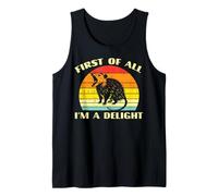 Zarigüeya Im A Delight Retro Feral Zarigüeya Meme Mujeres Hombres Niños Camiseta sin Mangas
