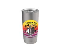 Zarigüeya Mapache Rata Equipo Basura Pandilla Hagamos Vaso térmico de acero inoxidable de doble pared