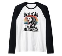 Zarigüeya Primero Que Nada Soy Obra Maestra De Dios Divertido Sarc Camiseta Manga Raglan