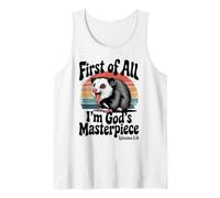 Zarigüeya Primero Que Nada Soy Obra Maestra De Dios Divertido Sarc Camiseta sin Mangas
