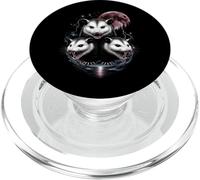 Zarigüeyas Howling To Moon Vintage Retro Style Funny Feral 90s PopSockets PopGrip para MagSafe