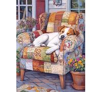 Zariocy DIY Diamond Painting Kits Perro, DIY Diamante Animal Diamante Completo Cristal Diamante Bbordado Oficina en casa Decoración de la Pared Pintura Hecha a Mano 30x40 cm