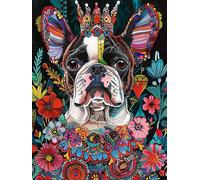 Zariocy DIY Diamond Painting Kits Reina del Perro, DIY Diamante Papá Noel, Diamante Completo Cristal Diamante Bbordado Oficina en casa Decoración de la Pared Pintura Hecha a Mano 30x40 cm