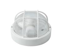 Zarivy Aplique redondo blanco IP54, casquillo E27, potencia máxima 40W, ideal para exteriores y ambientes húmedos.