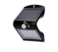 Zarivy Aplique solar recargable 1,5W 220lm con sensor de presencia (2-6m) y dimensiones de 9,6x7,3x14cm, ideal para iluminación exterior y seguridad.