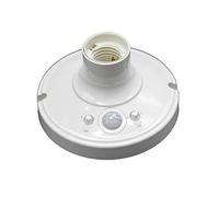 Zarivy Base portalámparas E27 con sensor infrarrojo, ideal para encendido automático en exteriores y ahorro energético.