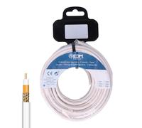 Zarivy Carrete de cable coaxial apantallado de cobre 10 m, ideal para instalaciones de redes y transmisión de señales de TV.