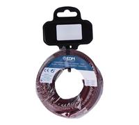 Zarivy Carrete de cable H03VV-F 2 x 0,75 mm² burdeos de 5m, ideal para conexiones eléctricas y alimentación de dispositivos.