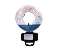 Zarivy Carrete de cable paralelo 2x0,50mm blanco 5m para audio, ideal para conexiones de sonido y extensiones eléctricas.