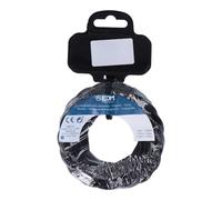 Zarivy Carrete de cable textil trenzado H03VV-F 2x0,75 mm² negro, 5 m, ideal para conexiones eléctricas y proyectos de decoración.