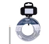 Zarivy Carrete eléctricoc 20 m, cable H07Z1-K 1,50 mm² gris para conexión segura en instalaciones eléctricas y uso industrial.