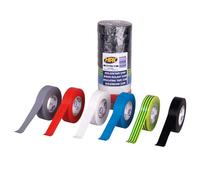 Zarivy Cinta aislante PVC 0.13 mm, 19 mm x 33 m, VDE 52100, resistente a la temperatura, ideal para aislamiento eléctrico y reparación de cables.