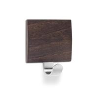 Zarivy Colgador Adhesivo de Madera wengué, Resistente y fácil de Instalar, Ideal para organizar Espacios y Colgar Objetos Decorativos.