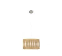 Zarivy Colgante 1xe27 Niquel con madera clara, dimensiones 30x30 cm, ideal para iluminar y decorar espacios interiores.