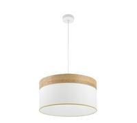 Zarivy Colgante 2xE27 Blanco Madera Clara 50x50 cm - Iluminación decorativa para espacios modernos, ideal para comedores y salones.
