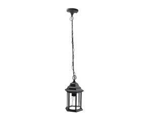 Zarivy Colgante de Exterior de Aluminio IP44, 1xE27, Negro, 17.5x17.5 cm - Ideal para iluminar patios y entradas con estilo.