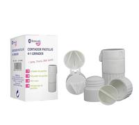 Zarivy Cortador de Pastillas 4 en 1 con Grinder, Cuchilla Afilada, Compartimento para Pastillas, fácil Uso; Ideal para medicación y Almacenamiento.