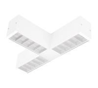 Zarivy Difusor prismático lineal oscuro para techos, compatible con conexión T - Caja; ideal para iluminación ambiental y eficiente.