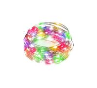 Zarivy Guirnalda de luces LED RGB, 4 m, con alambre de cobre y pilas, ideal para decorar fiestas, interiores y exteriores.