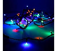 Zarivy Guirnalda LED multicolor 4m, 60 luces, 30V, IP44, uso interior-exterior, bajo consumo 1.08W, ideal para decoraciones festivas.