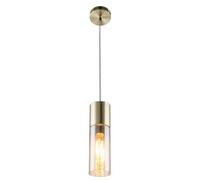 Zarivy Lámpara colgante dorada, 1 luz, diseño elegante, ideal para iluminar y decorar espacios modernos y clásicos.