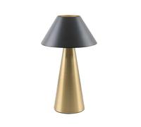 Zarivy Lámpara de mesa estilo seta, dorada y negra, casquillo E27, 25W