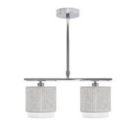 Zarivy Lámpara de pared 2xE14, gris y blanca, dimensiones 40x14 cm, ideal para iluminar y decorar espacios interiores.