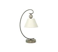 Zarivy Lámpara de sobremesa E27, pantalla beige, 47x20x26 cm, ideal para dar luz cálida y decorativa en salones y dormitorios.