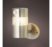 Zarivy Luz solar de pared inox, 15-150 lm, luz cálida, Ø12x16 cm, ideal para iluminar jardines, patios y entradas.