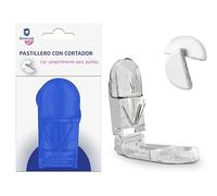 Zarivy Pastillero con Cortador, Compacto y portátil; Ideal para organizar y facilitar la administración de medicamentos.
