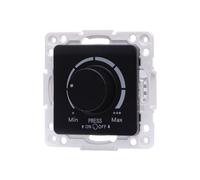 Zarivy Pieza de regulador de intensidad LED, compatible con sistemas eléctricos europeos, color negro, ideal para controlar la iluminación en hogares.