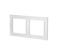 Zarivy Placa de pared de vidrio de 2 llaves, plateada; ideal para decoración y control de iluminación en espacios modernos.