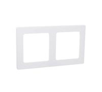 Zarivy Placa de plástico de pared para 2 vías, placa cuadrada blanca