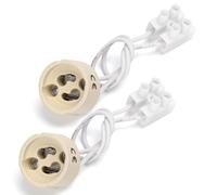 Zarivy Portalámparas de cerámica GU10 en blanco (2 unidades) - Ideal para iluminación decorativa y funcional en interiores.