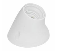 Zarivy Portalámparas E-27 curvo, base roscada, compatible con bombillas estándar, ideal para iluminación en interiores y exteriores.