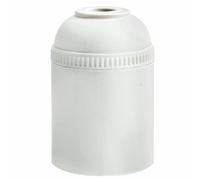 Zarivy Portalámparas E27 liso blanco, 4A, ideal para iluminación doméstica y decoración, compatible con bombillas estándar.