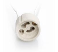 Zarivy Portalámparas GU-10 dicroico, compatible con bombillas LED, instalación sencilla, ideal para iluminación decorativa en interiores.