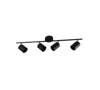 Zarivy Regleta 4 elementos GU-10, color negro, ideal para iluminación de espacios y decoración interior.