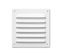 Zarivy Rejilla de Aluminio 100x100 mm Blanca, Ideal para ventilación y optimización del Flujo de Aire en Espacios Interiores.