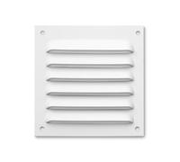 Zarivy Rejilla de Aluminio 100x100 mm con mosquitera Blanca, Ideal para ventilación y protección contra Insectos.