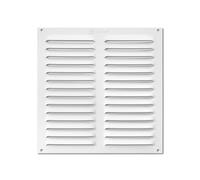 Zarivy Rejilla de Aluminio 200x200 mm con mosquitera Blanca, Ideal para ventilación y protección contra Insectos.