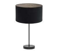 Zarivy Sobremesa E27 Negro y Madera Gris, 62x30x30 cm, ideal para iluminar espacios y complementar decoración.