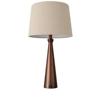 Zarivy Sobremesa marrón 1xE27, 61x33x33 cm, con puerto USB, ideal para iluminar espacios de trabajo y ofrecer carga de dispositivos.