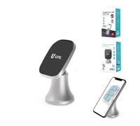 Zarivy Soporte Adhesivo y magnético para Smartphone - Color Plata, Ideal para Fijar el Dispositivo en Cualquier Superficie y facilitar su Uso.