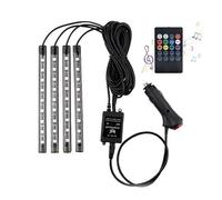 Zarivy Tira LED RGB de bajo voltaje 4 * 0.225m para coche, ideal para iluminación decorativa y embellecer el interior.