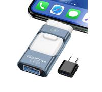 ZARMST Memoria USB 512GB para i-Phone y Android，4 en 1 USB 3.0,Azul