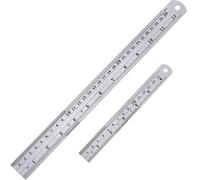 ZARRS Regla de Acero,Regla de Metal Regla de 12 Pulgadas y una Regla de 6 Pulgadas con Bolsa de Almacenamiento