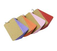 ZARRS Tarjetas de Notas de Papel Kraft,4 Pack Portátil Tarjetas de Estudio Pequeña Flash Card Multicolor Bloc de Notas para Revisar Conversaciones Vocabulario DIY 9 * 5.5CM